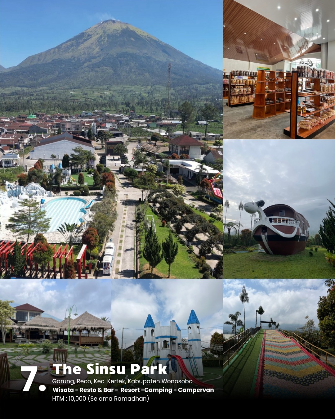 The Sinsu Park Wonosobo di Bawah The Lawu Group: Wisata Keluarga View Gunung Sindoro, Resto, Resort & Camping Favorit Ramadhan
