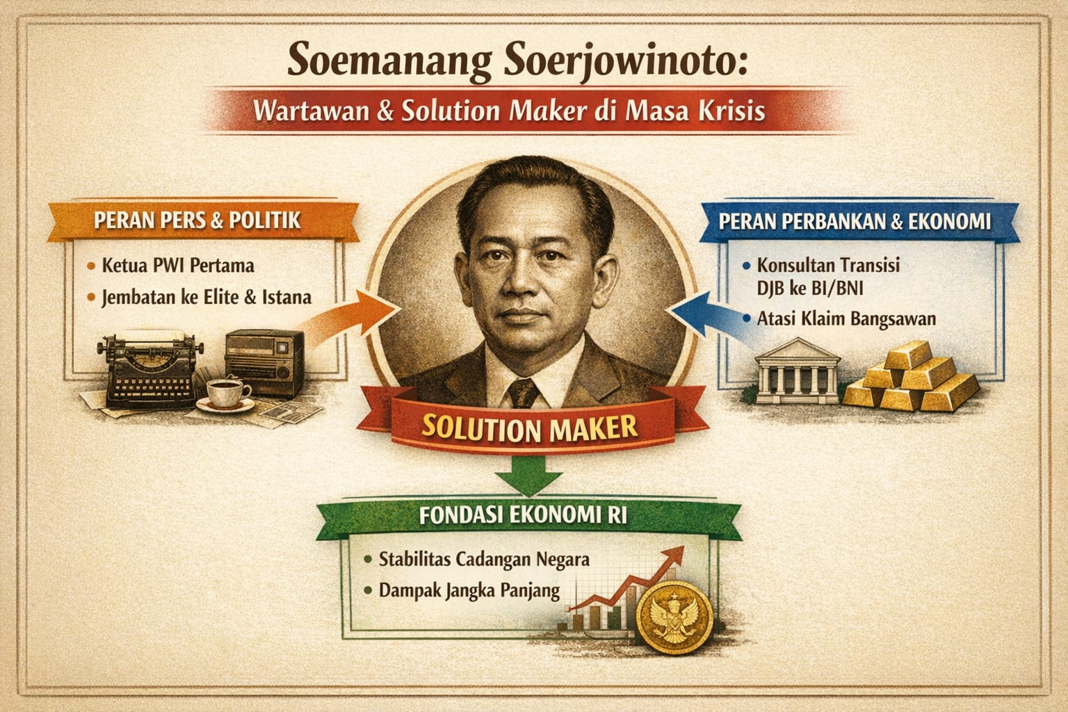 Mengenang Soemanang Soerjowinoto: Dari Pers ke Arah Kebijakan Ekonomi Indonesia