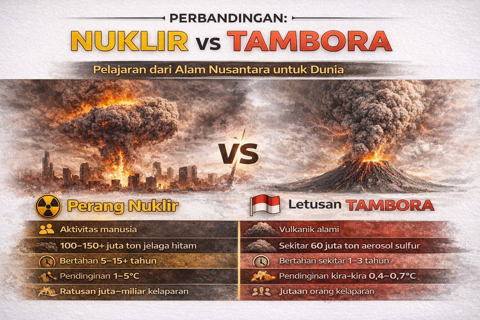 Editorial: Tambora dan Nuclear Winter, Peringatan Alam Nusantara tentang Bahaya Kehancuran Global