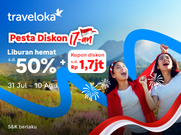 Galeri Pesta Diskon 17-an Traveloka Dimulai! 